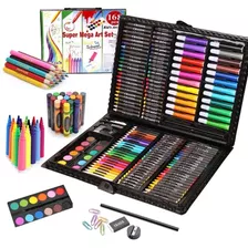 Kit Set Estuche De Arte Colores Acuarelas Pastel Crayolas 