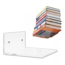 Suporte Para Livros Organizador De Parede Acrilico Cor Cristal