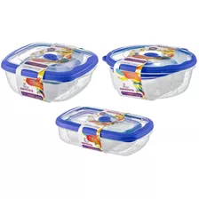 Set De 9 Tapers / Herméticos De Plastico Sanremo Línea Flor