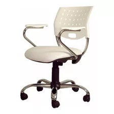 Silla De Escritorio Mondo Sedie Lola Giratoria Ergonómica Blanca