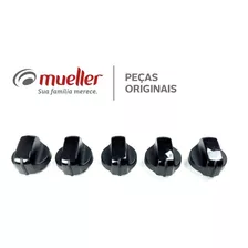 Kit 5 Botões Para Fogão Mueller Benissimo Mesa Inox 4 Bocas