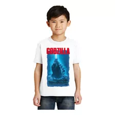 Camiseta Camisa Godzilla Monstro Infantil Criança