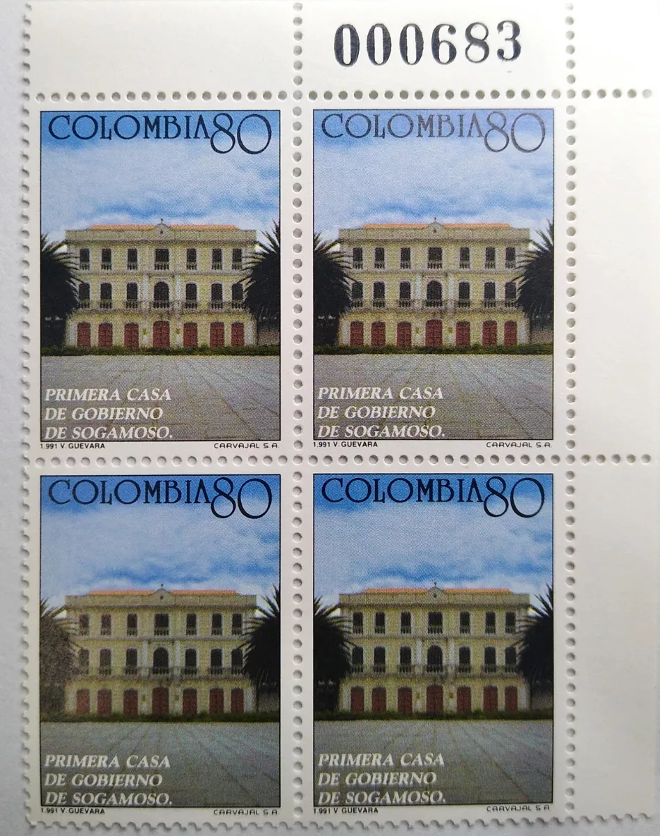 Estampilla 1991 Primera Casa De Gobierno Sogomoso