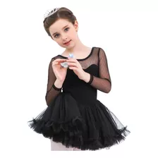 Vestido De Baile Latino Para Niñas Ropa De Ballet De Manga