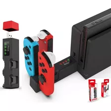 Cargador De Joycons Portátil Usb Para Nintendo Switch 