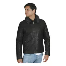 Hermosa Chaqueta Parka Americana 100% Cuero Y Cuero Ecológico Impermeable Colección Otoño E Invierno 100% Original De La Marca All Leather