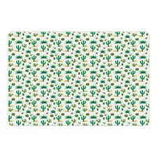 Southwestern Pet Mat For Food And Water, Cactus Pattern...