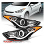 Par Faro Negro Led Hyundai Sonata Gls 2013 2.4l