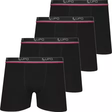 Kit 4 Cuecas Boxer Lupo Em Algodão Masculina Cotton Original