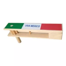 Matraca Madera Grande Viva Mexico Artesanal Juguete Tipico 