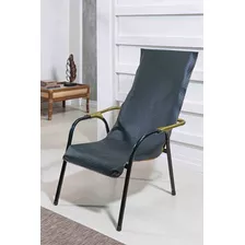 Capa Para Cadeira 1,25m X 0,50m Impermeável Cor Preto