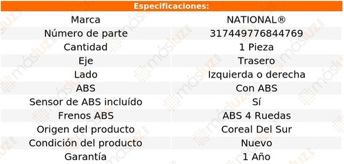 1- Maza Trasera Izq/der Con Abs Tracer 94/99 National Foto 3