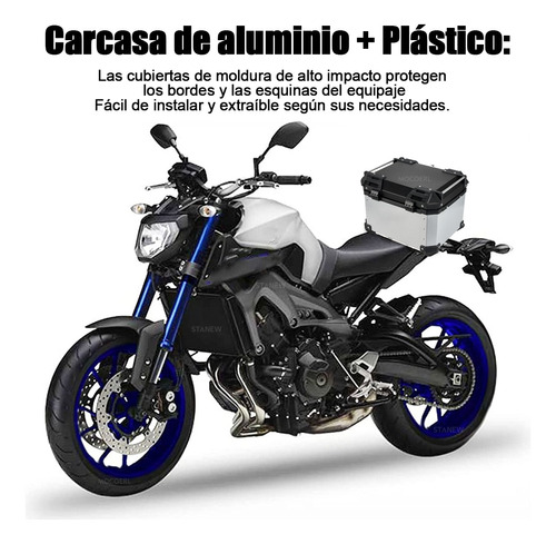 Funda Superior Aluminio Grande Cuadrado Maletero Moto 46lm14 Foto 6