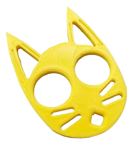 Llavero Defensa Personal Manopla Gato X10 Colores Liso Blanco