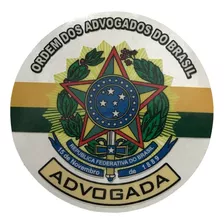 Adesivo Advogada Redondo Transparente Uso No Vidro Do Carro 