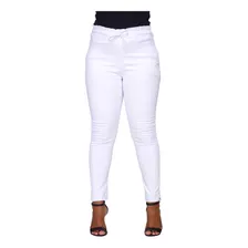 Calça Feminina Branca Com Lycra Cintura Com Elástico Premium