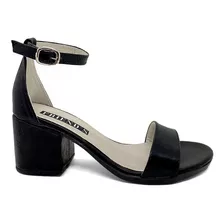 Sandalia Mujer Taco Bajo 6 Cm Talon Elegante Noche Fiesta 