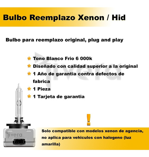 Bx Bulbo Xenon Hid Reemplazo Bmw X6 2013 D1s Foto 2