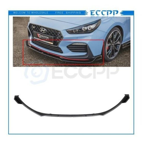 Front Bumper Lip For 2021-2022 Hyundai Elantra -gloss B Ecc1 Foto 3