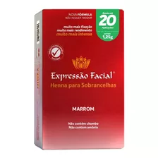 Henna Expressão Facial - Marrom - 20 Aplicações (1,25g) Nova