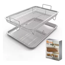 Cesta De Freidora De Aire Para Horno Bandeja De Acero Inox