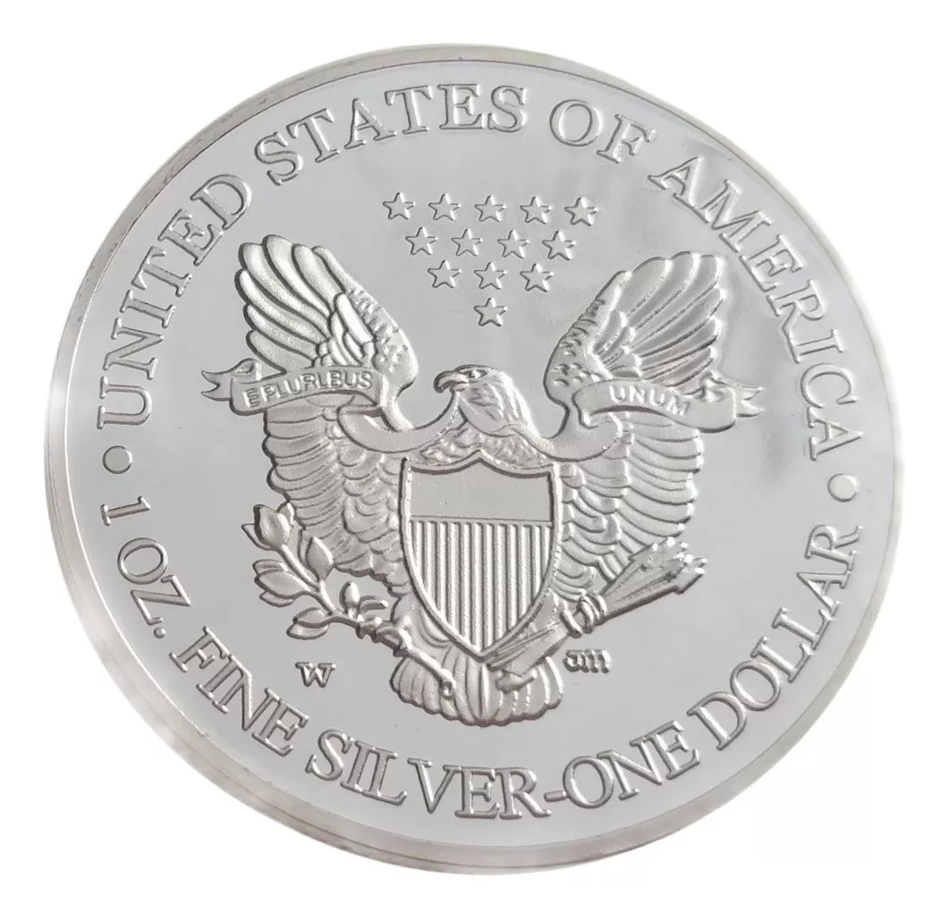 Moneda De Color Plata Del Aguila Americana: Dólar Americano