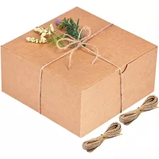 Cajas De Regalo Marrones, Cajas De Papel Kraft, Paquete...