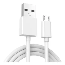 Cabo Micro Usb Branco Para Redmi Airdots Motorola Samsung