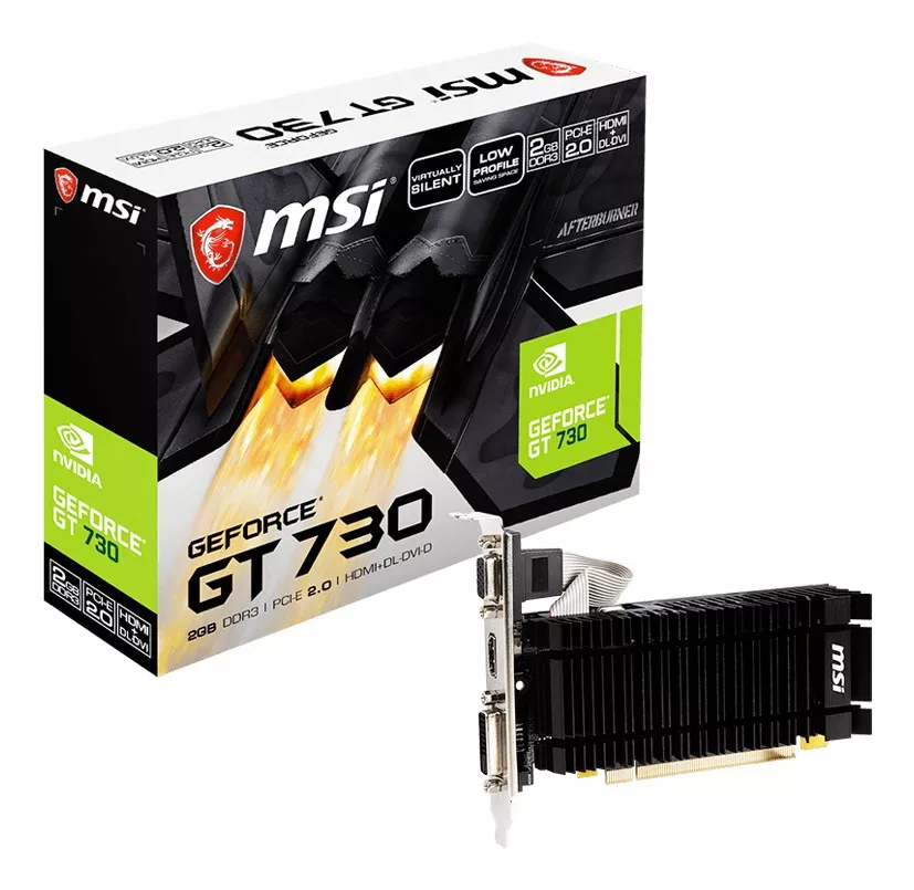 Placa De Video Nvidia Msi Geforce 700 Series Gt 730 N730k-2gd3h/lpv1 2gb