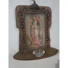 Virgen Antigua De Altar En Madera Bella Pieza En Remate 