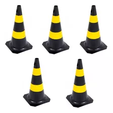 Cone Sinalização Demarcação Pvc 75cm Caixa Com 5 Peças