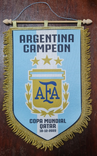 Banderín De Argentina Afa Campeón Del Mundo Mod 3