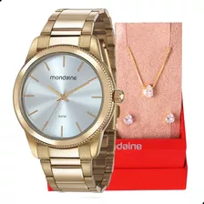 Relógio Mondaine Dourado Feminino Analógico Barato 