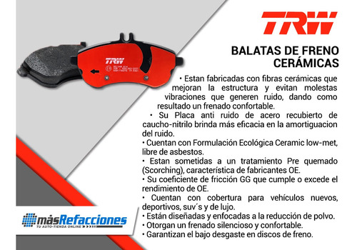 Kit Completo Balatas Cermicas Infiniti G37 2008-2013 Trw Foto 4