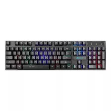 Teclado Gamer Xtrike Me Kb-280 Qwerty Inglés Us Color Negro Con Luz Rainbow