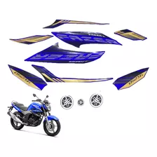 Faixa Jogo Adesivo Yamaha Fazer 250 Azul 2016 Blue-flex