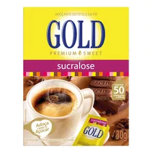 Adoçante Em Pó Sucralose Gold Premium Sweet Caixa 30g 50 Unidades