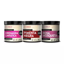 Kit Drenagem+pimenta Negra+rosa Mosqueta Cosmeceuta