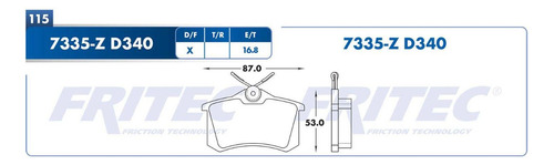 Balatas Traseras Fritec Vw Golf Highline Tdi 2.0l 2015 Foto 2