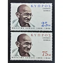 Chipre, Serie Sc 338-339 Mahatma Gandhi 1970 Mint L18626