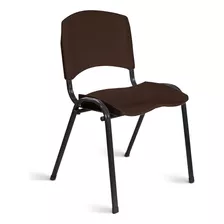 Cadeira Plástica Fixa A/e Marrom Lara
