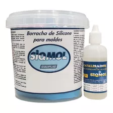 Kit Borracha De Silicone 6014 (azul) + Catalisador Extra