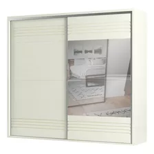 Guarda Roupa Casal Espelho 267cm 2 Portas 100%mdf Tw603e Off Cor Branco