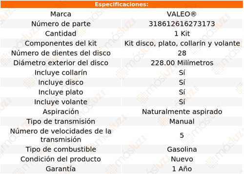 Kit De Embrague Bora 5 Cil 2.5l 2005 Valeo Garantizado Foto 4