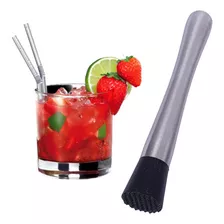 Macerador Socador De Caipirinha Para Drinks E Cozinha Inox