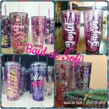 Vasos Glitter Personalizados