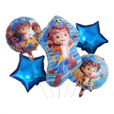 Set Globos Aluminio 5 Piezas Cumpleaños Y Fiestas Infantiles