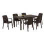 Segunda imagen para búsqueda de mesa para jardin en resina italiana oval 1 40 x 0 90 cm