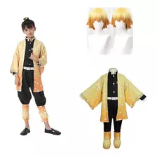 Kimetsu No Yaiba De Niño Cosplay Nezuko Kimono Traje+peluca