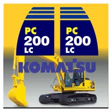 Kit Adesivos Compatível Escavadeira Komatsu Pc200lc R435 Cor Padrão